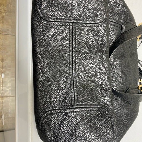 Michael Kors black pebble textured bag with gold accents. NWOT - Picture 3 of 10